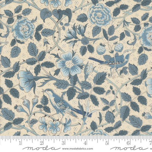 Sacre Bleu ~ Oiseaux Florals Birds ~ 13972 12 Pearl French Blue