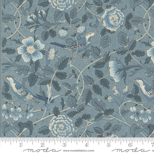 Sacre Bleu ~ Oiseaux Florals Birds ~ 13972 16 French Blue