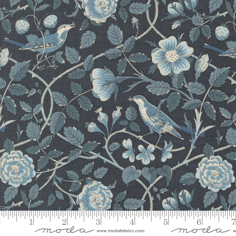 Sacre Bleu ~ Oiseaux Florals Birds ~ 13972 17 Indigo