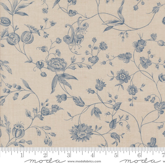 Sacre Bleu ~ Pivoine Florals Vines ~ 13973 15 Smoke French Blue