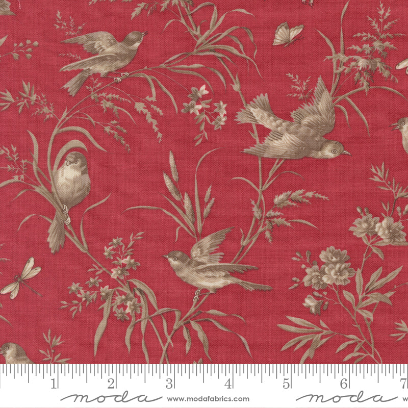 Joie De Vivre ~ Moineau Florals ~ 13983 14 Rouge