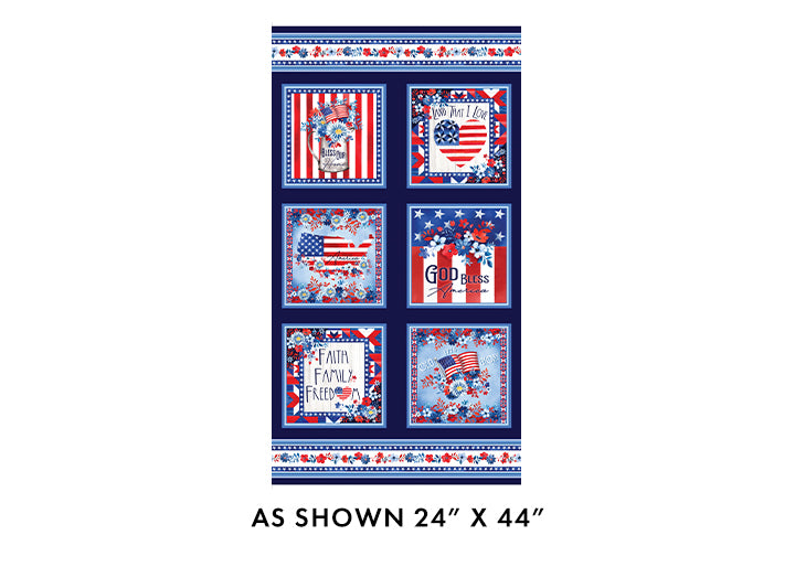 Faith, Family, Freedom ~ Patriotic Boxes Navy ~ 14834-57