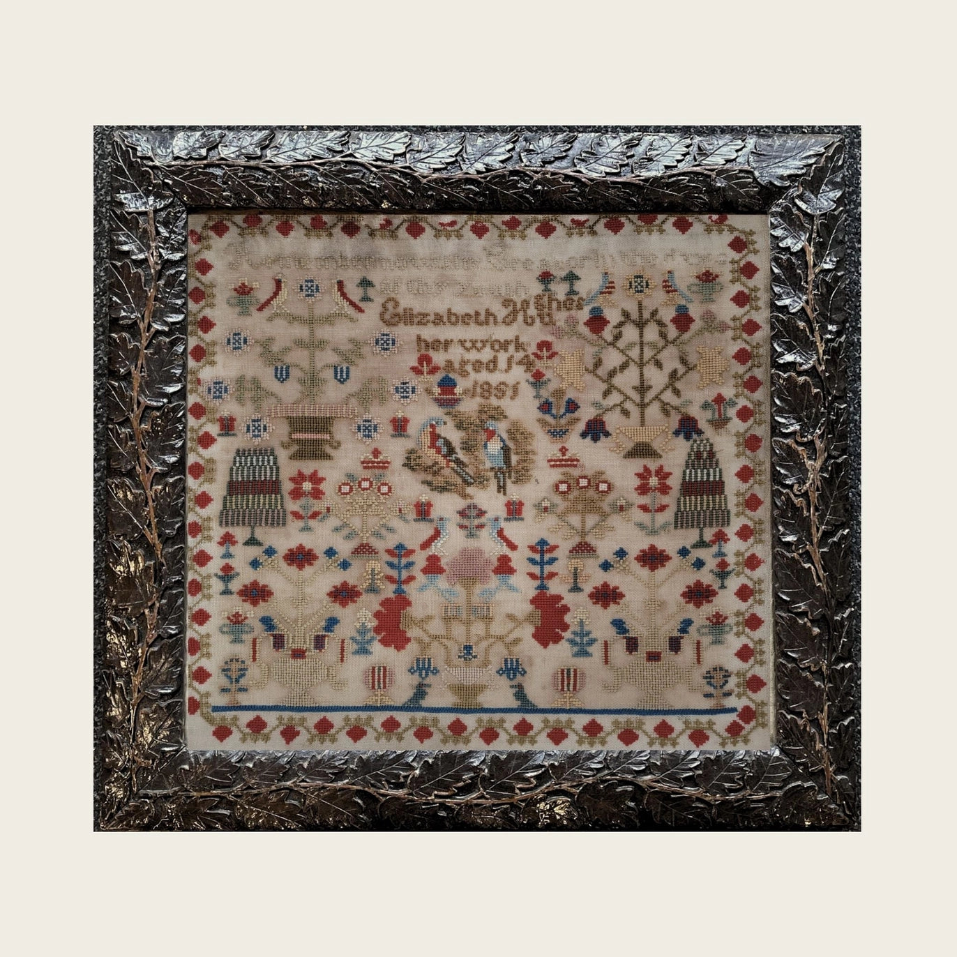 The Wishing Thorn | Elizabeth Hughes 1851 Sampler Pattern