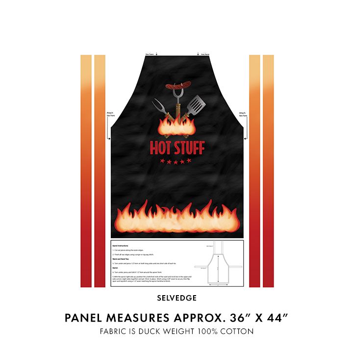Hot Stuff ~ Apron Panel ~ 15083D-09 White