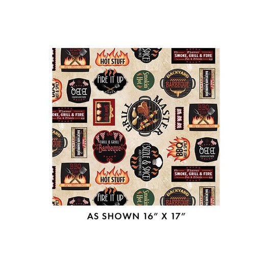 Hot Stuff ~ Smokin' Hot Signs ~ 15087-70 Ecru