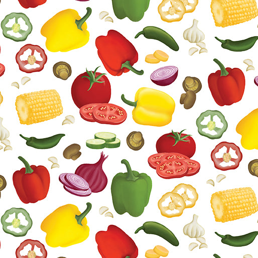 Hot Stuff ~ Veggie Party ~ 15090-09 White