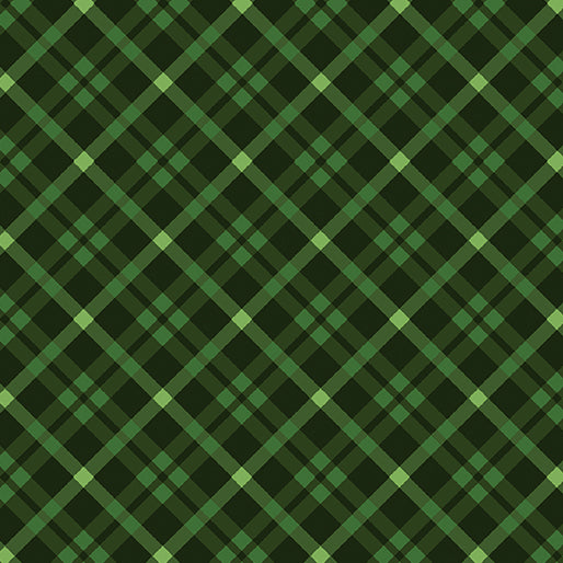 Autumn Cats ~ Plaid Season ~ 16770-45 Green