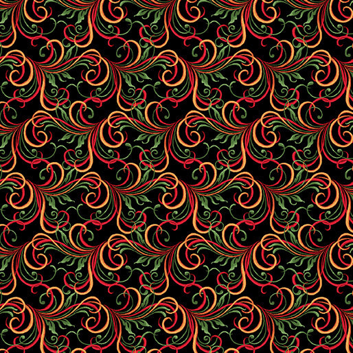 Autumn Cats ~ Swirl Essence ~ 16771-12 Black