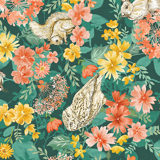 Montgomery-Mountain Charm ~ Charming Forest ~ 16808-84 Teal
