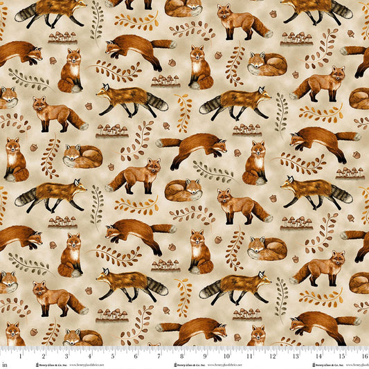 Hello Pumpkin ~ Foxes ~ 1885-33 Beige