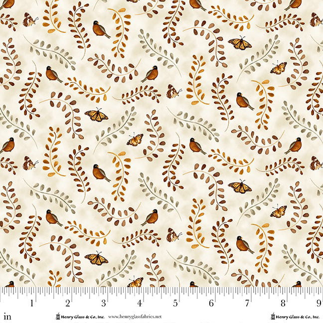 Hello Pumpkin ~ Birds and Butterflies ~ 1887-40 Cream