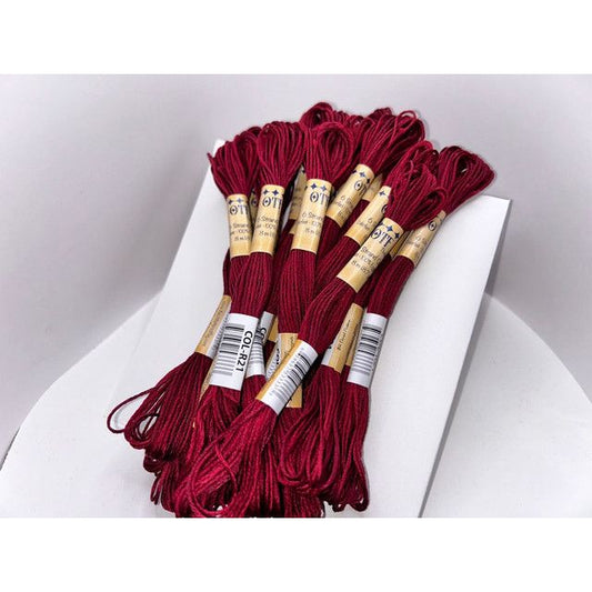 Old Tattered Flag 6 Strand ~ Turkey Red