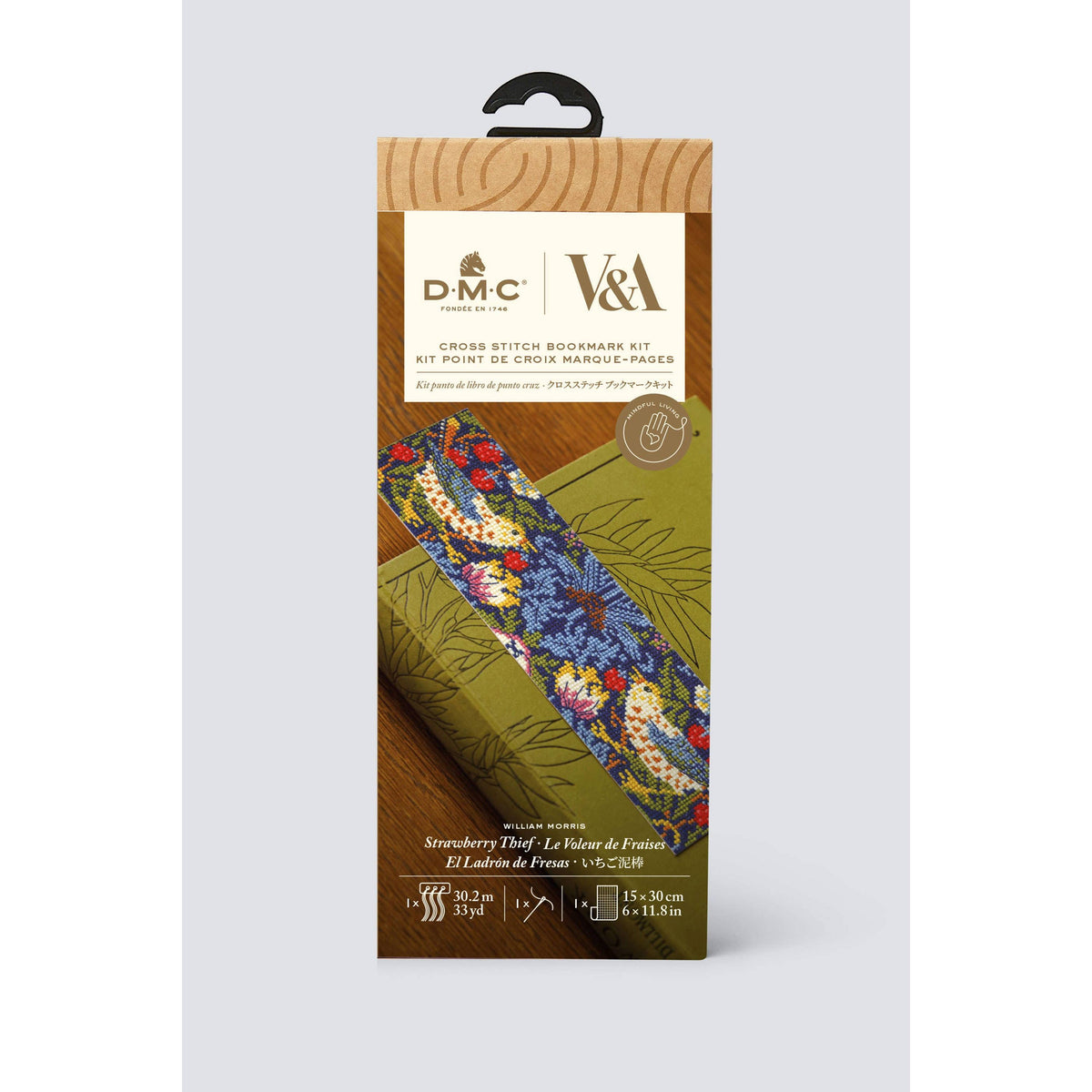 Strawberry Thief Cross Stitch Bookmark Kit BL1170/RE/77
