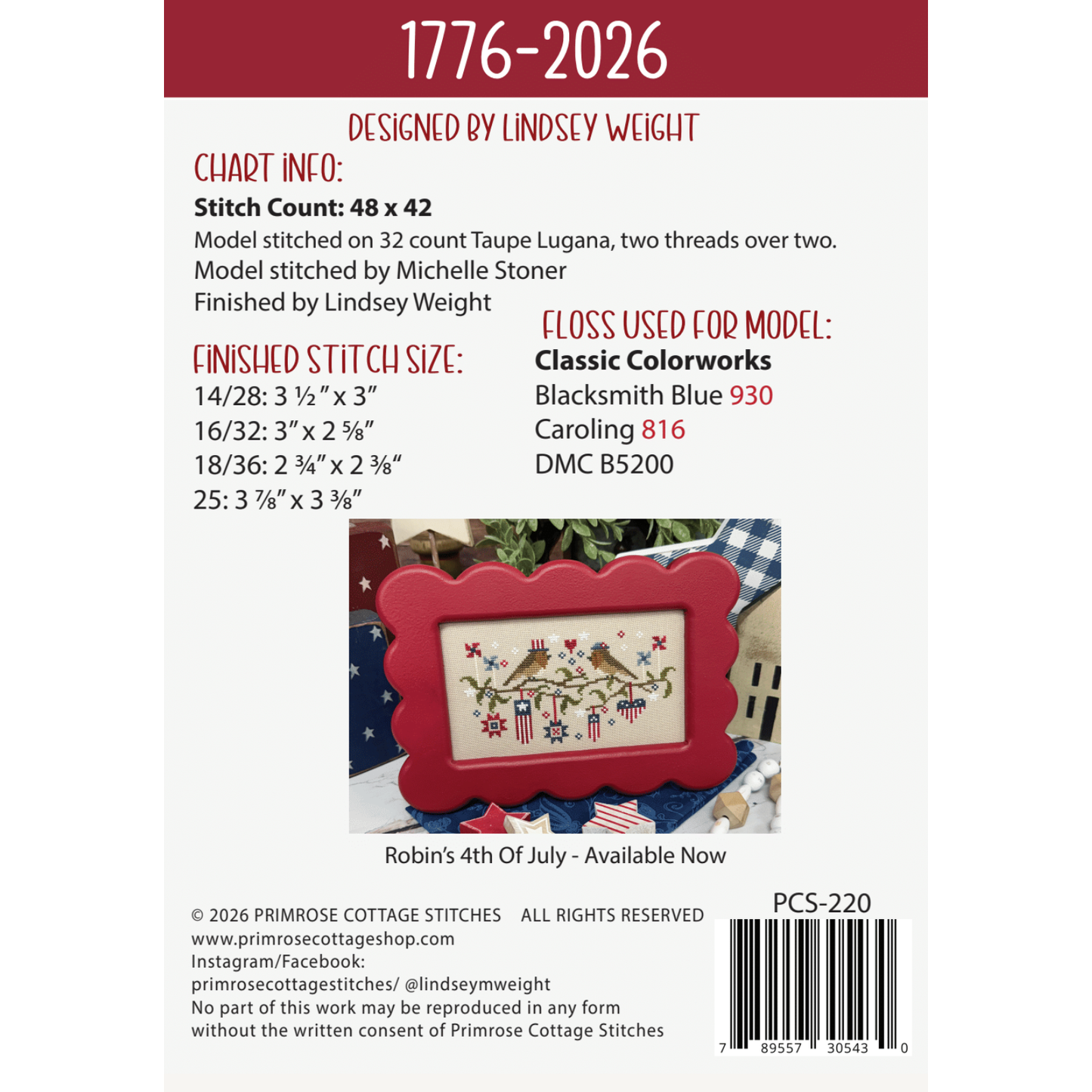 Primrose Cottage  | 1776-2026