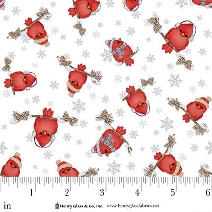 Pinecone Ridge Lodge ~ 2126-08 White/Red
