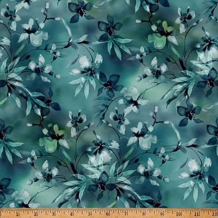Blush Garden ~ W5499-61 Turquoise