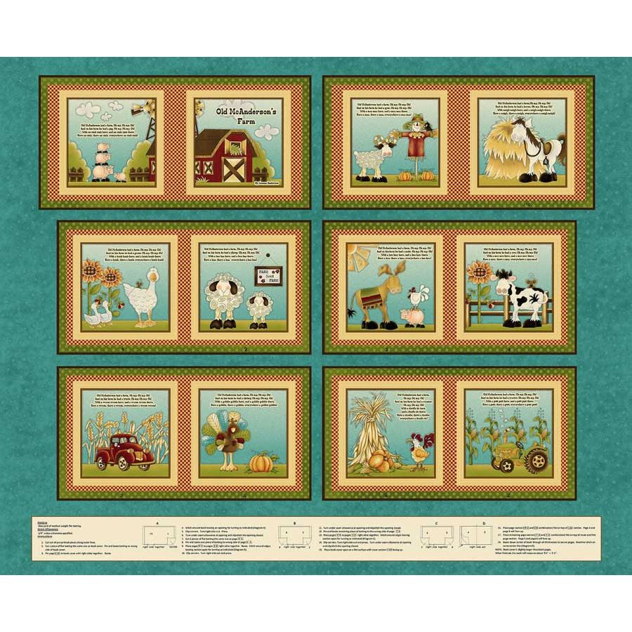 McAnderson's Farm ~ Book Panel ~ 2374BP-77 Teal
