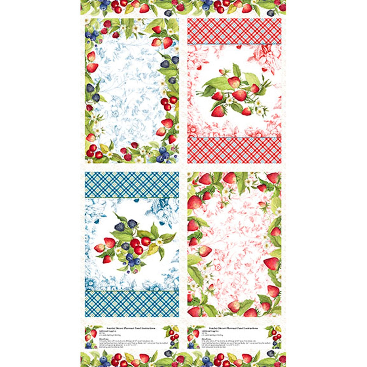 Patchwork Picnic ~ W105-010-035 Panel Multi