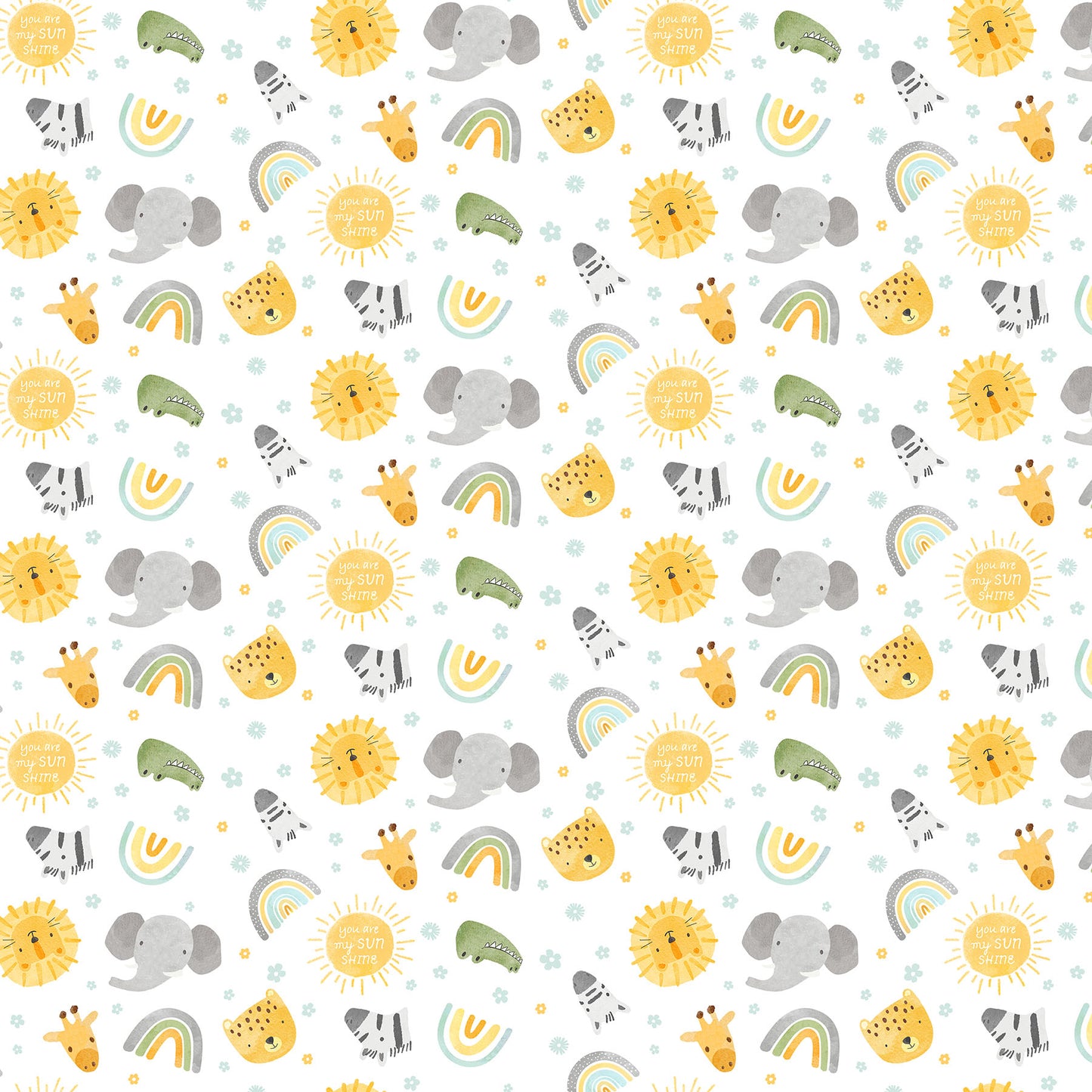 Sunny Safari ~ Head Toss ~ 27764-10 White Multi