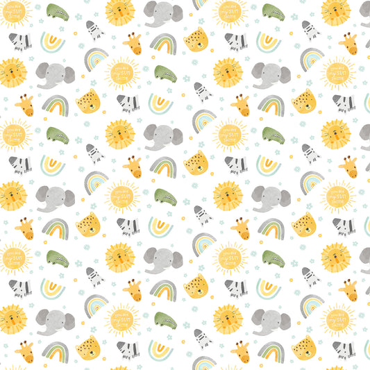 Sunny Safari ~ Head Toss ~ 27764-10 White Multi