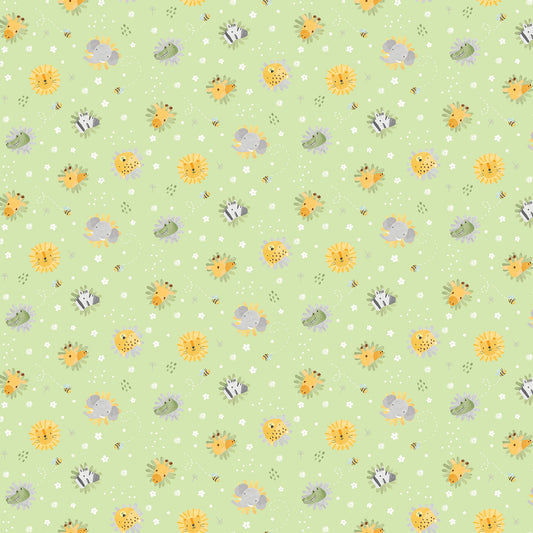 Sunny Safari ~ Mini Heads ~ 27765-72 Green Multi