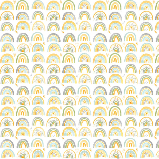 Sunny Safari ~ Rainbows ~ 27766-10 White Multi