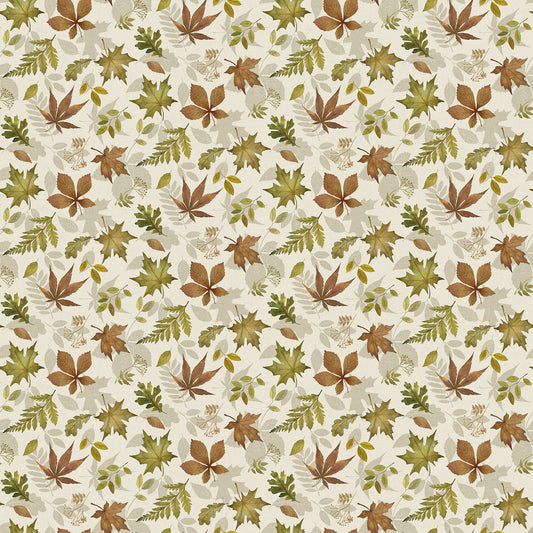 Natural Elements ~  Tossed Leaves ~ 27857-11 Cream Multi