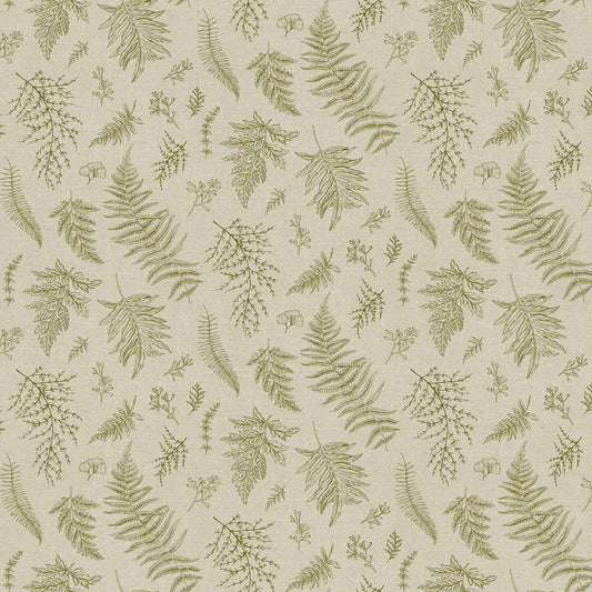 Natural Elements ~ Lg Tossed Fern ~ 27862-12 Taupe/Green