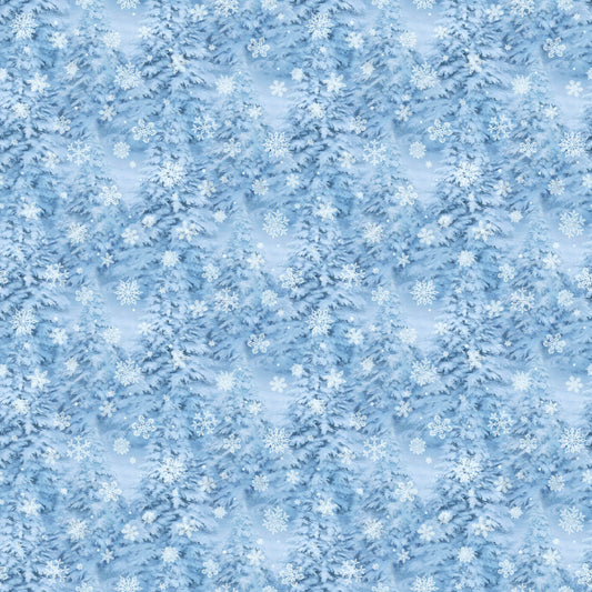 St. Nicholas ~ Snowy Trees ~ 28217-46 Medium Blue