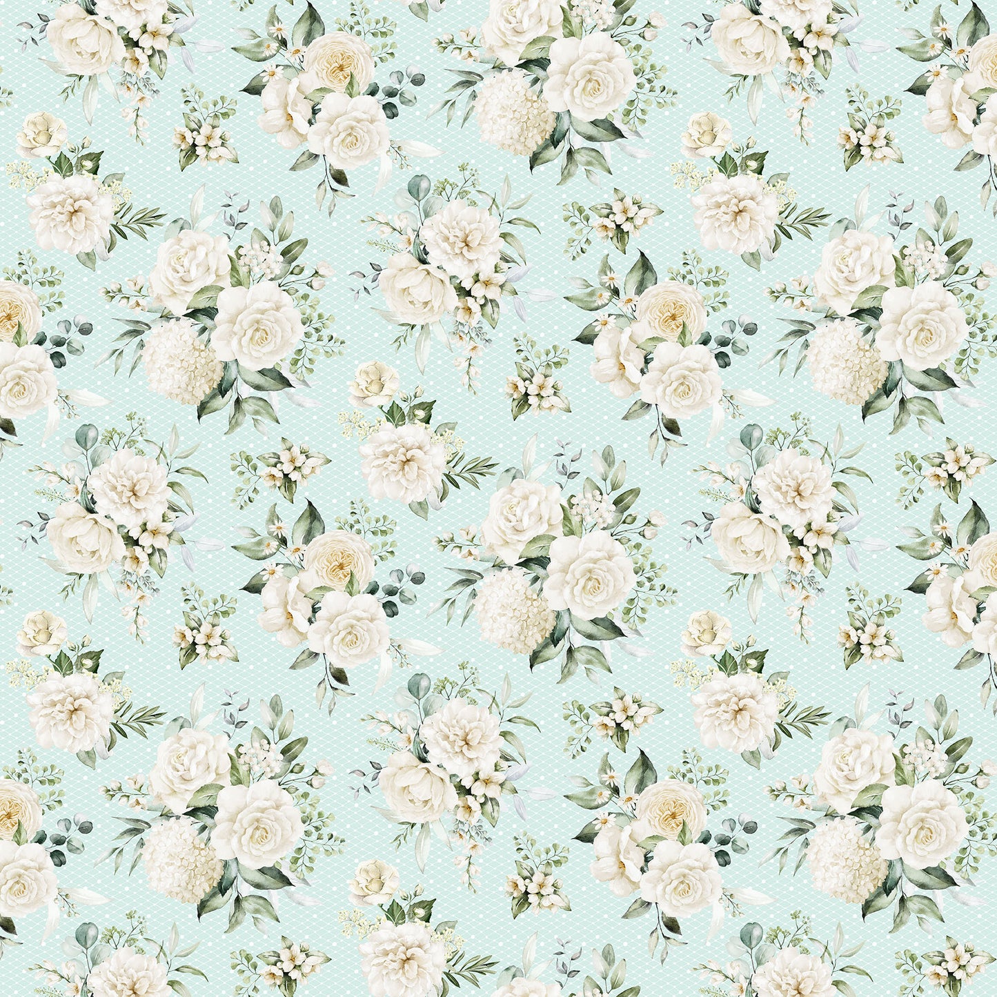 White Wedding ~ Floral ~ 28382 62 Seafoam