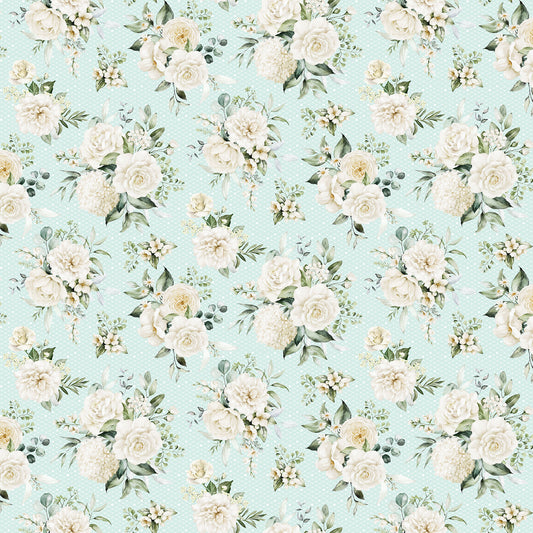 White Wedding ~ Floral ~ 28382 62 Seafoam
