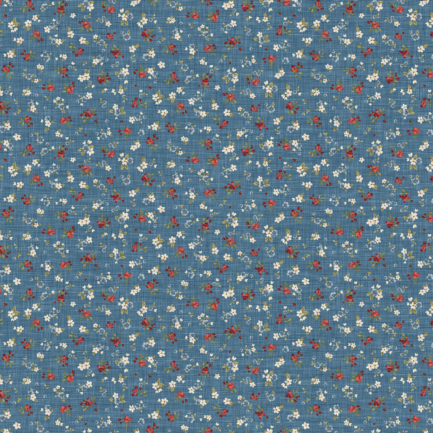 Farmhouse Sampler ~ Floral Toss ~ 28605-44 Blue Multi