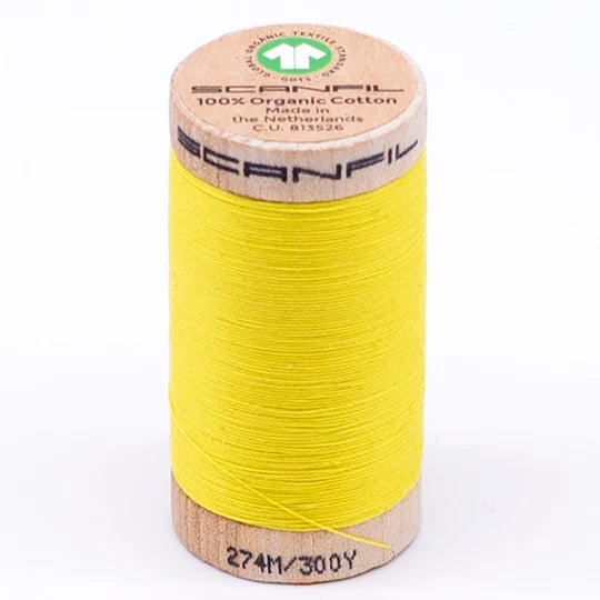 Scanfil Organic Cotton Thread 30wt Solid 300yd Illuminating 4803