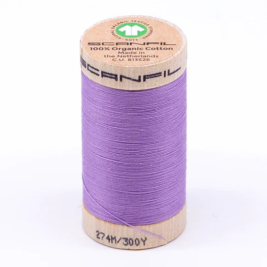 Scanfil Organic Cotton Thread 30wt Solid 300yd Regal Orchid 4812