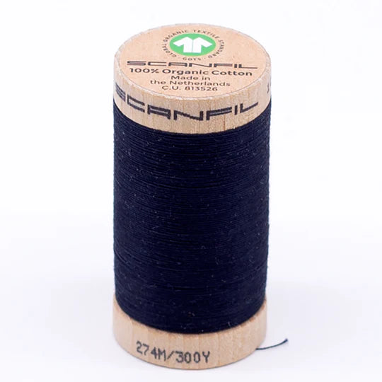 Scanfil Organic Cotton Thread 30wt Solid 300yd Night Sky 4818