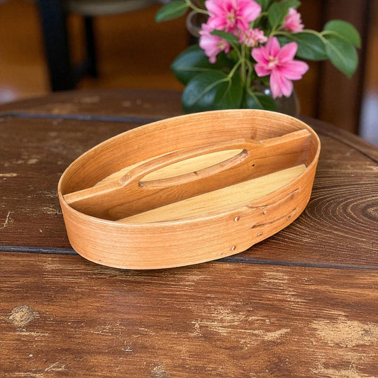 Keller Krafted | #2 Shaker Divided Carrier - Cherry with White Pine Bottom