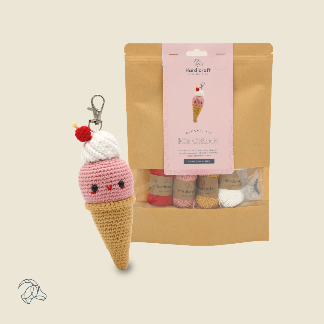 Hardicraft | Crochet Kit - Ice Cream Bag Charm