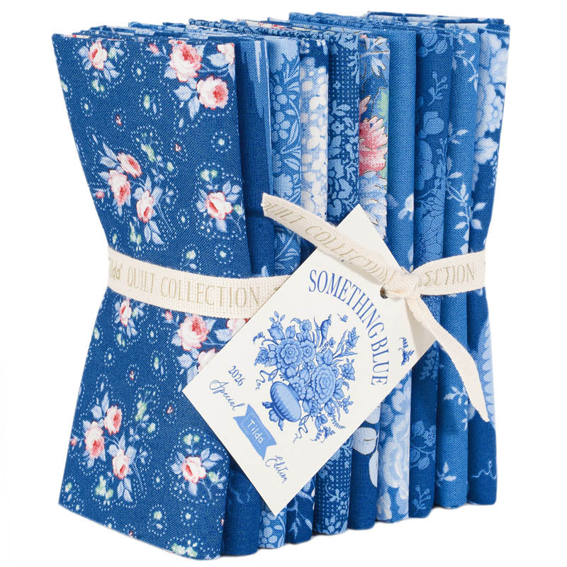 Tilda Something Blue ~ Fat Quarter Bundle ~ TIL300263 Dark 10pcs