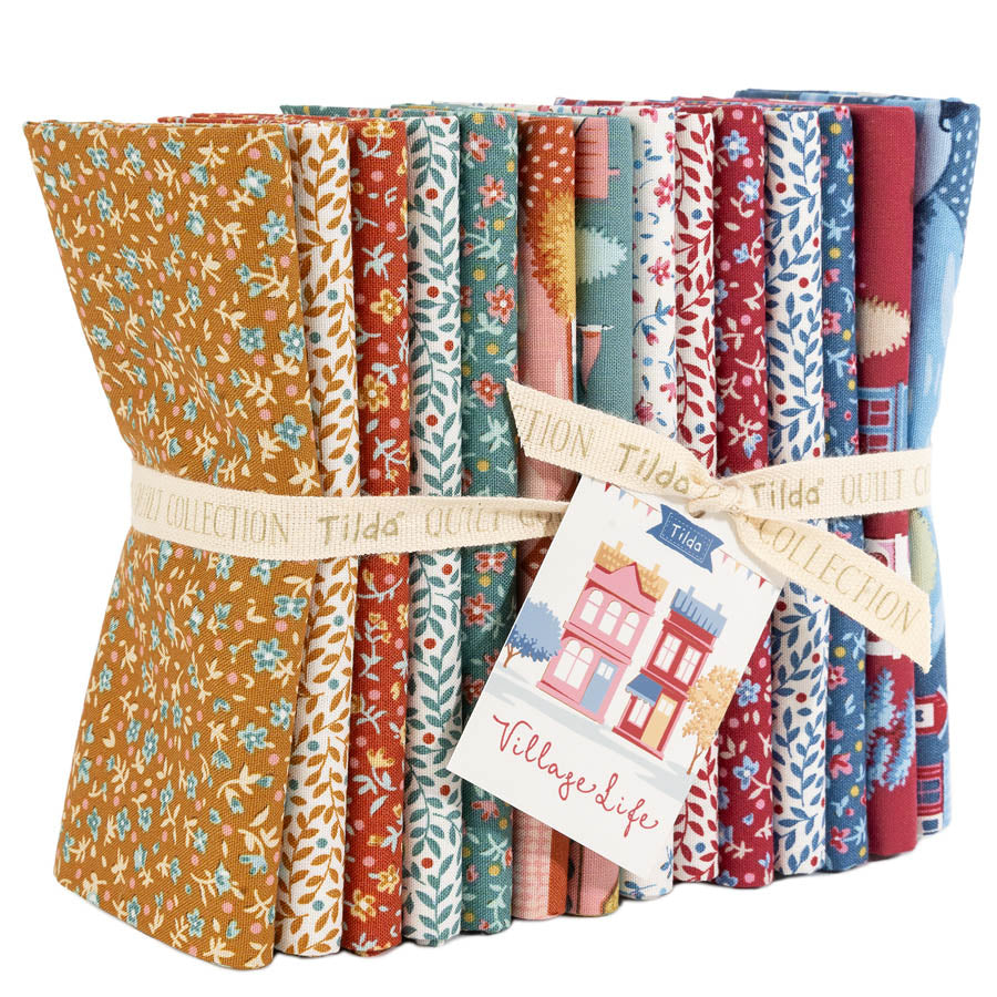 Tilda Village Life ~ Fat Quarter Bundle ~ TIL300278 Blenders and Extras