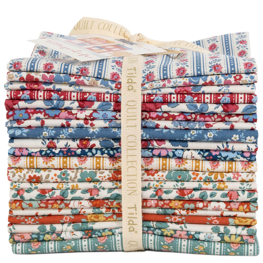 Tilda Village Life ~ Fat Quarter Bundle ~ TIL300279 20pcs
