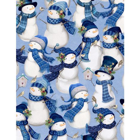 Let It Snow-Man! ~ Packed Snowmen 27757-972 Light Blue