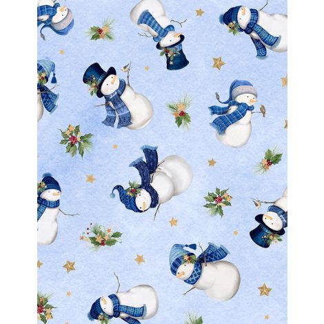 Let It Snow-Man! ~ Snowmen Toss 27755-417 Light Blue