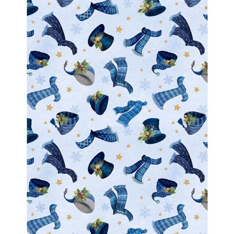 Let It Snow-Man! ~ Hats & Scarves 27756-407 Light Blue
