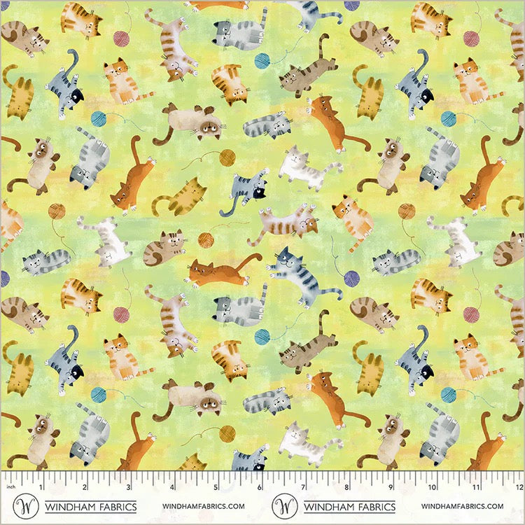Cats Around Town ~ Playful Companions ~ ﻿﻿55001-5 Green