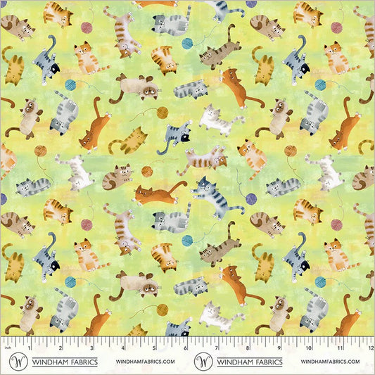 Cats Around Town ~ Playful Companions ~ ﻿﻿55001-5 Green