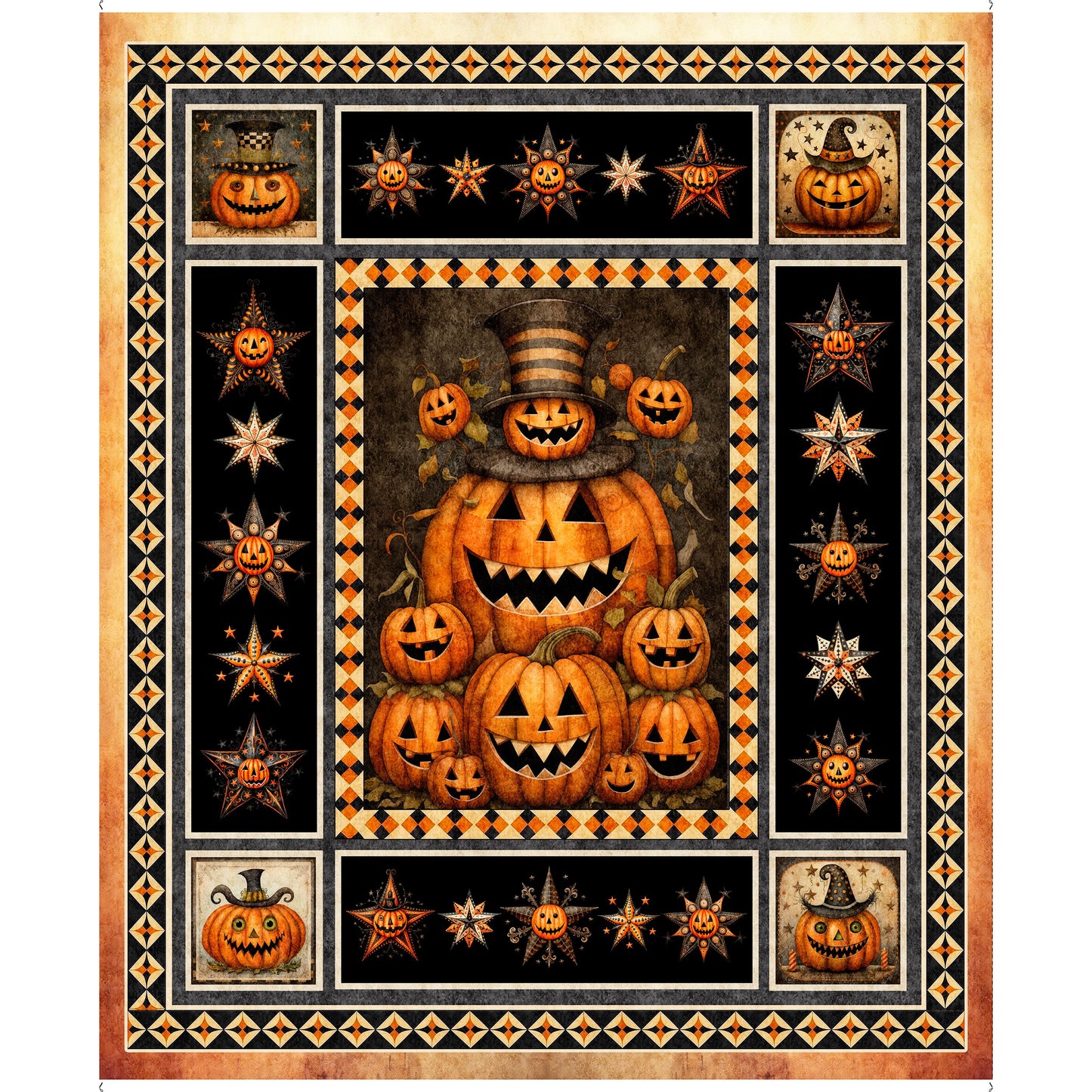Jeepers Creepers ~ Pumpkin Panel ~ 31007 O Orange