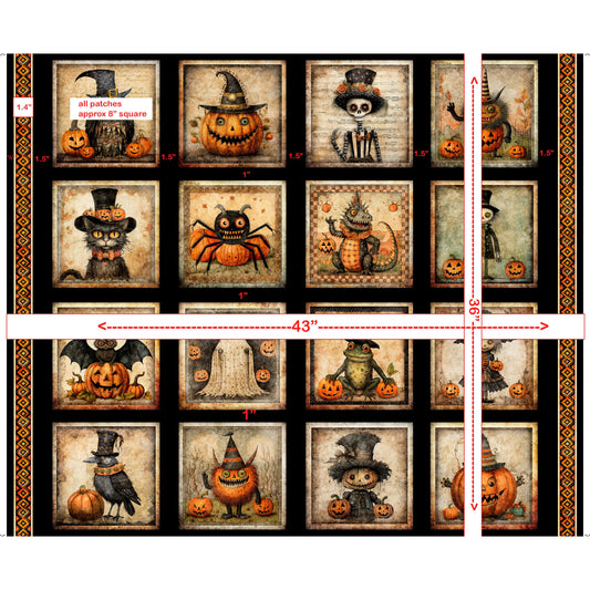 Jeepers Creepers ~ Halloween Picture Patches ~ 31008 J Black