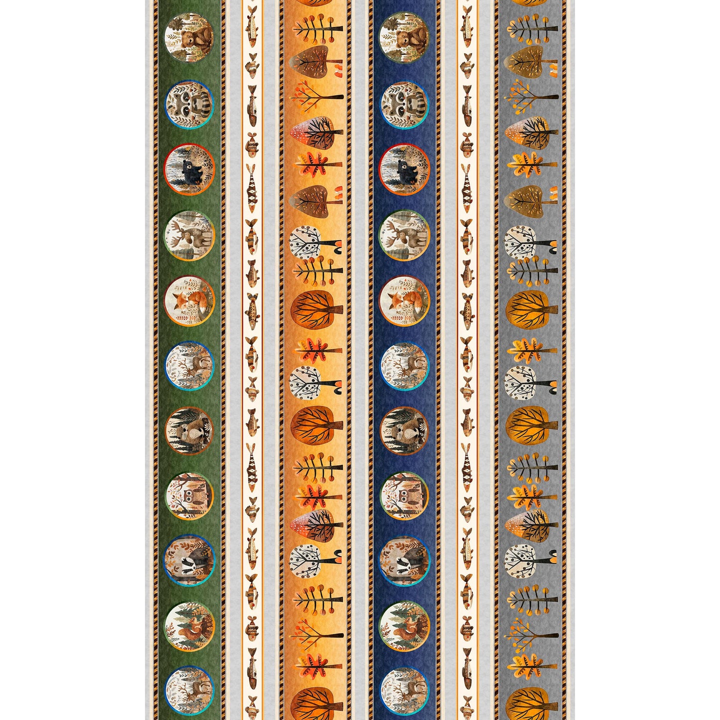 Bearsville ~ Woodland Border Stripe ~ 31259 X Multi