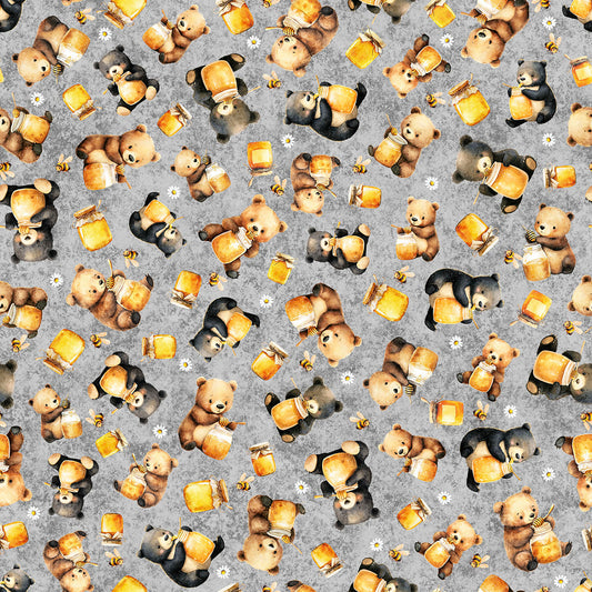 BUZZ, BUZZ, BUZZ ~ Bears & Honey ~ 31702-K GREY