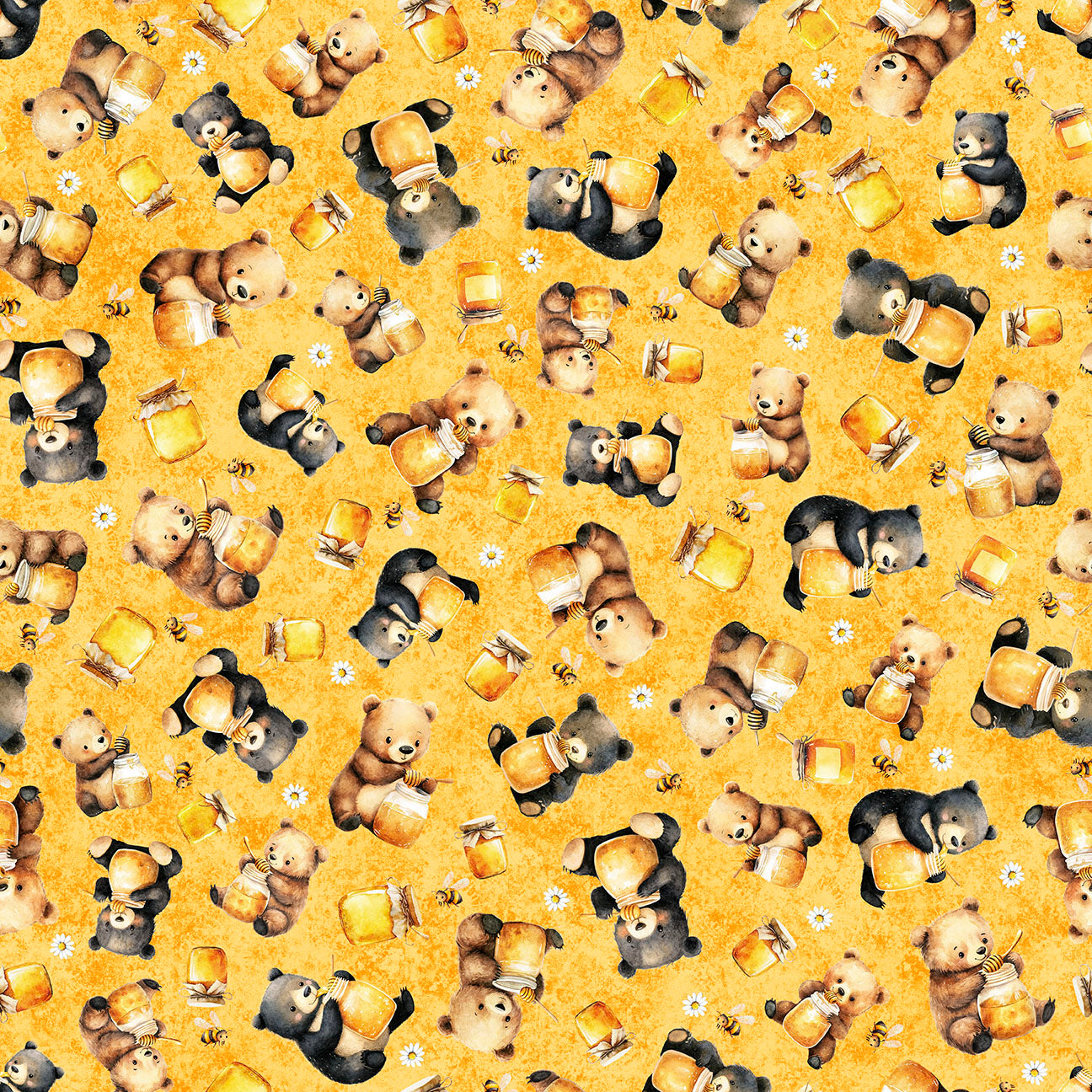 BUZZ, BUZZ, BUZZ ~ Bears & Honey ~ 31702-O ORANGE
